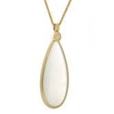 Yellow Gold Moonstone Pendant